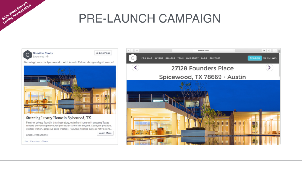 Facebook Marketing for Listing Presentation