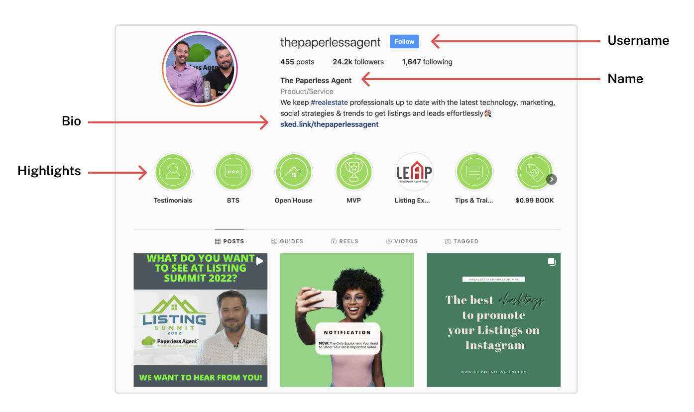 An Instagram Profile Template for Your Real Estate Business