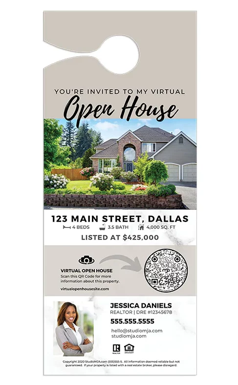 Door Hanger, OPEN HOUSE IN PROGRESS, PLEASE COME IN - Realty Supply Center