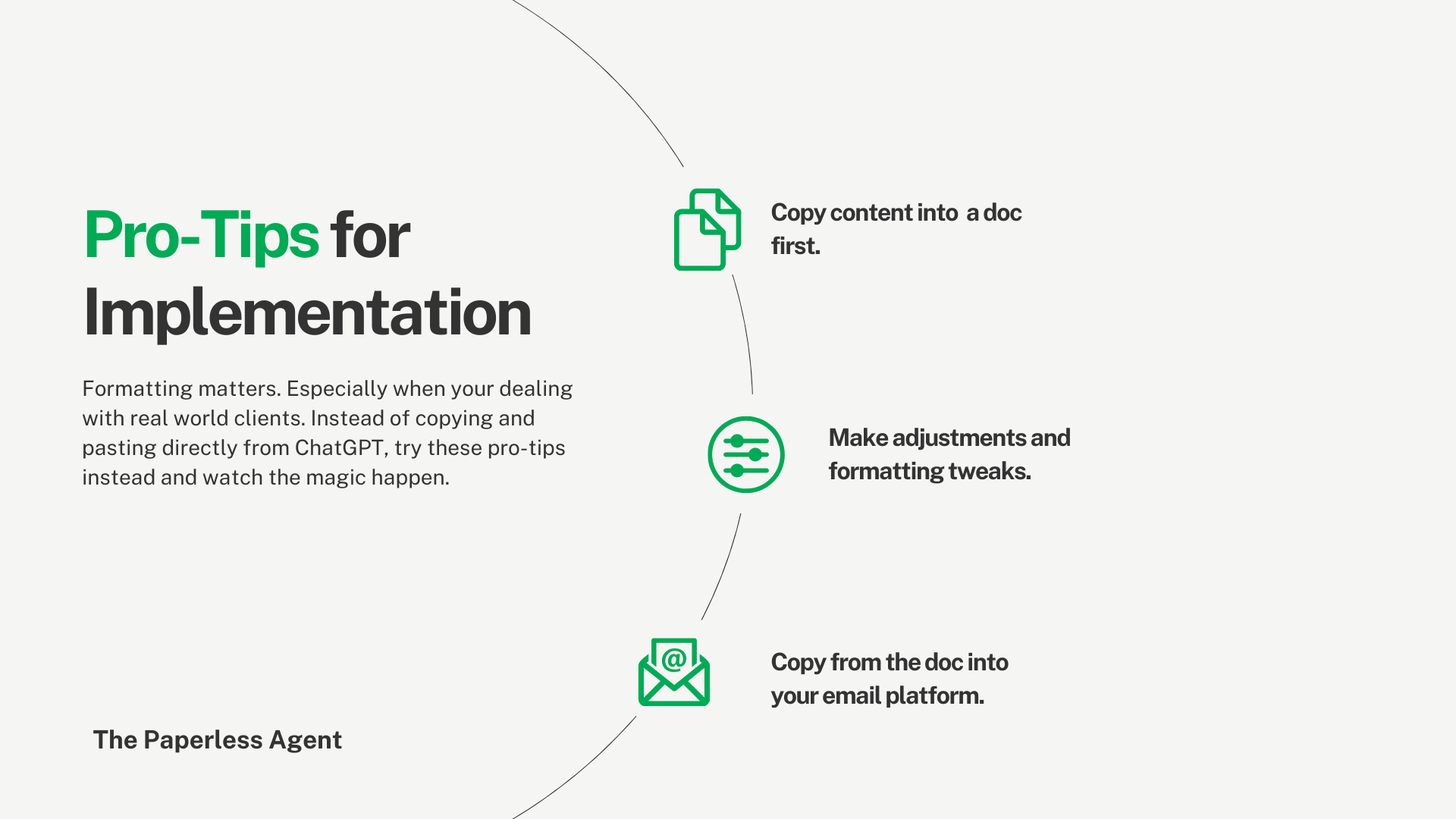 Protips for implementation